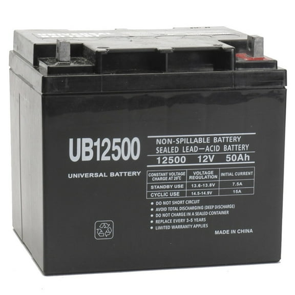 12V 50Ah Wheelchair Battery Replaces 38ah Kung Long WP38-12