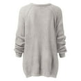 thumbnail image 3 of Vedolay Pullover Sweaters for Women 2023 Fall Casual Long Sleeve V Neck Ribbed Knit Pullover Sweater,Gray XXL, 3 of 4