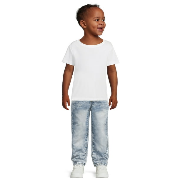 Wonder Nation Toddler Boy Knit Denim Jeans, Pull-On Style, Sizes
