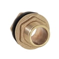 thumbnail image 3 of Joywayus-Conector de tanque de agua de latón sólido, conector de mamparo para tanque con anillo de goma estabilizador, 1 ", macho y No hembra, interior, 3 of 5