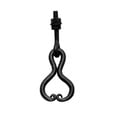 thumbnail image 3 of Black Wrought Iron Cabinet Ring Pulls 2.75" W Unique Decorative Hanging Ring Swing Handles forDrawer Doors Rust Resistant Dresser Pulls w/Hardware Renovators Supply, 3 of 14