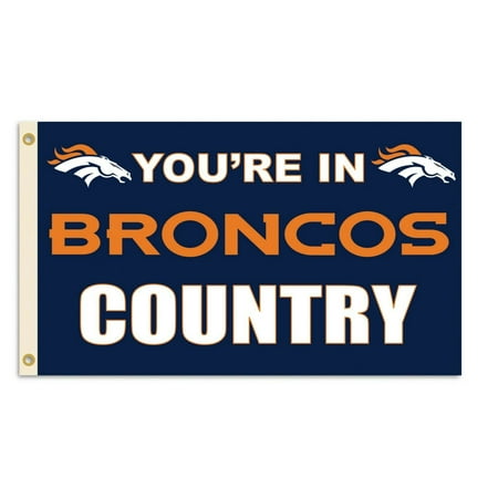 Fremont Die NFL Denver Broncos 3' x 5' Flag with Grommets Broncos Country
