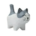 thumbnail image 3 of Precioso Gato Tallado en Madera Decoración Arte Escultura Trabajo Regalo Pequeña Estatua DIY Cumpleaños Arte Coleccionable Estantería DIY Terrario BLESIY Figura de gato tallada, 3 of 8