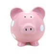 thumbnail image 2 of Child to Cherish Polka Dot Piggy Bank, Pink, Large, 2 of 4