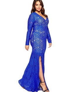 long tight lace dress
