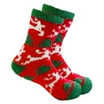 thumbnail image 2 of GILIGEGE Womens Winter Fuzzy Socks Cozy Fluffy Sock Warm Fuzzy Christmas Socks for Women Christmas Socks, Novelty Holiday Socks, Fun Colorful Christmas Festive Crew Slipper Socks, 2 of 3