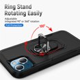 thumbnail image 6 of Full Body Protective Phone Case for iPhone 13 6.1", Heavy Duty Shockproof Cover iPhone 13 [Dual Layer][Hard PC Back], Built in Finger Ring Stable 360°Rotatable Magnetic Ring Kickstand, 6 of 8