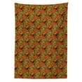 thumbnail image 3 of Ambesonne Paisley Tablecloth Rectangular Table Cover, Art Deco Oriental Flowers, 60"x90", Reseda Green Orange, 3 of 4