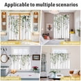 thumbnail image 6 of Sage Green Eucalyptus Kitchen Curtains 63 Inch Length, Aesthetics Floral Farm Foliage Grommet Top Bedroom Living Room Curtains, Light Filtering Cafe Curtain Drapes 2 Panels Set 84''x63'', 6 of 9