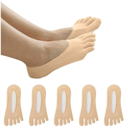 

Socks For Women 5Pairs Five Toes Ankle Liner Anti-Skid Anti-Friction Mesh Breathable Girls Stockings