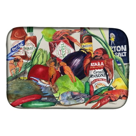 

Carolines Treasures 8540DDM Louisana Spices Dish Drying Mat 14 x 21 multicolor