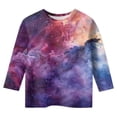 thumbnail image 5 of Taybagh Girls Shirts Size 10-12 Crew Neck 3/4 Sleeves Shirts for Youth Girls Vibrant Ombre Kids Clothes Soft Tees, 5 of 5