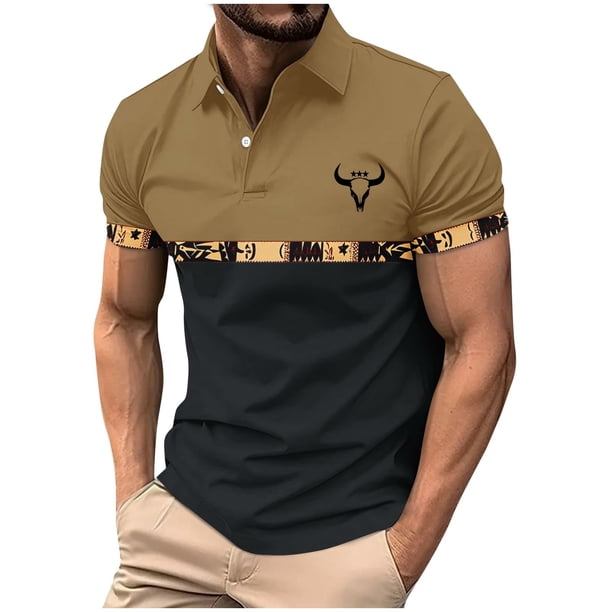 Mens Manga Corta Botón Abajo Camisas con Bolsillo Pulover Botón de Impresión de la Camisa de Solapa de Poliéster Cuello de Vuelta, Blusa Casual para Hombres