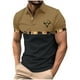 thumbnail image 2 of Blusa y camisa de manga corta con cuello vuelto para hombre, blusa de manga larga con solapa y botones estampados, blusa de poliéster para hombre, 2 of 5