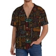 thumbnail image 3 of Fotbe Polynesian Turtles print Short Sleeve Button Down Shirts for Men Casual Summer Beach Wrinkle Free Shirt-3X-Large, 3 of 7