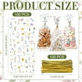 thumbnail image 2 of 100 Pcs ane Treat Bags Wildflower Party Favor Goodie Bags Plastic Clear Candy Gift Bag with Twist Ties for Baby Shower Bridal Shower Wedding Party, 11"x 5"(Floral), 2 of 4