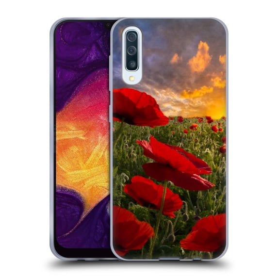 Head Case Designs Officially Licensed Celebrate Life Gallery Florals Red Flower Field Soft Gel Case Compatible with Samsung Galaxy A50/A30s (2019)