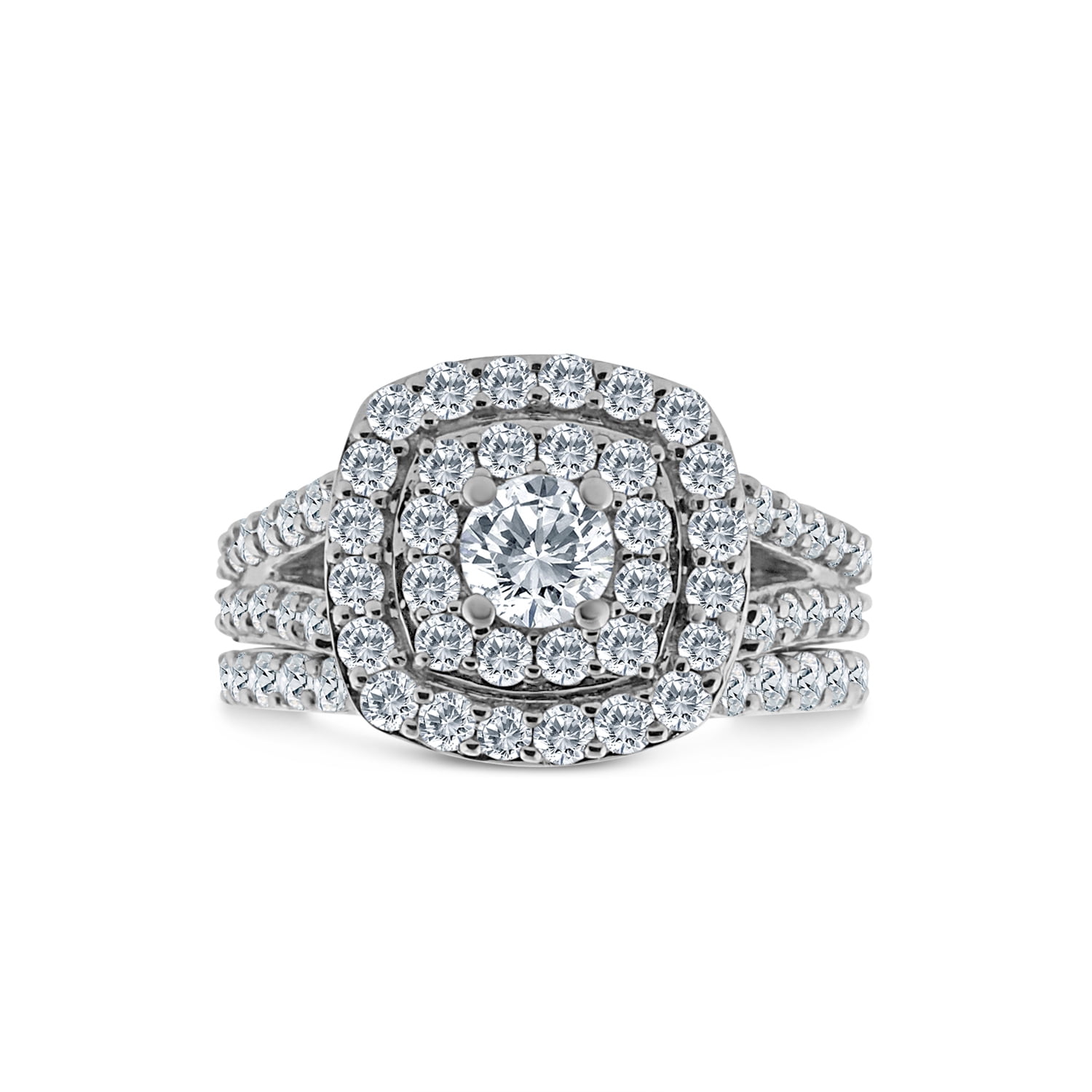2.00ct White Cushion Cut Diamond Vintage Engagement Wedding Ring Sterling Silver 