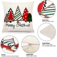 thumbnail image 3 of Juego de 4 fundas de almohada navideñas Sincero de 45 x 45 cm diseño a cuadros muñeco de nieve, 3 of 7