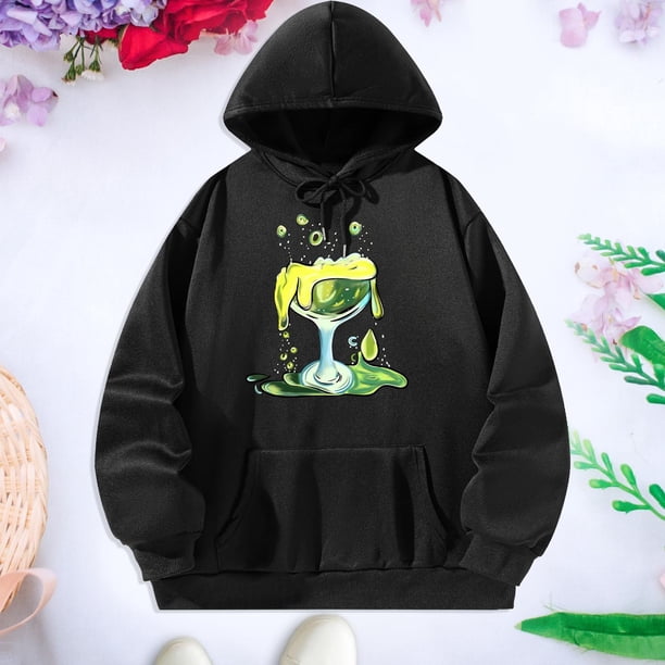 Sudadera con capucha para mujer, sudadera con capucha, informal, de moda, gráfica, manga larga, sudadera con capucha para ir de compras, deportes y , SG