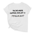 thumbnail image 3 of Women Pregnancy Announcement Shirts I'm Pregant T-Shirt Pregnant Mom Tshirt Short Sleeve Crewneck Funny Maternity Tees, 3 of 5