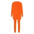 thumbnail image 5 of Itsame Tops and Pants Activewear Set Womens Sweatsuits 2pcs Sets Long Sleeved Solid Color Round Neck Women Athletic Outfit Sets Orange Size M, 5 of 8