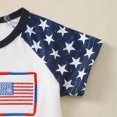 thumbnail image 5 of NOLDARES 4th of July Baby Boy Outfit Short Sleeve T-Shirt and Elastic Waist Shorts with Pockets 2Pcs Summer Clothes American Flag Print(White,12-18 M), 5 of 7