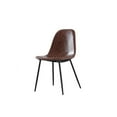 thumbnail image 2 of Plata Import Effie Amy 18" Faux Leather Dining Chairs in Brown (Set of 2), 2 of 2