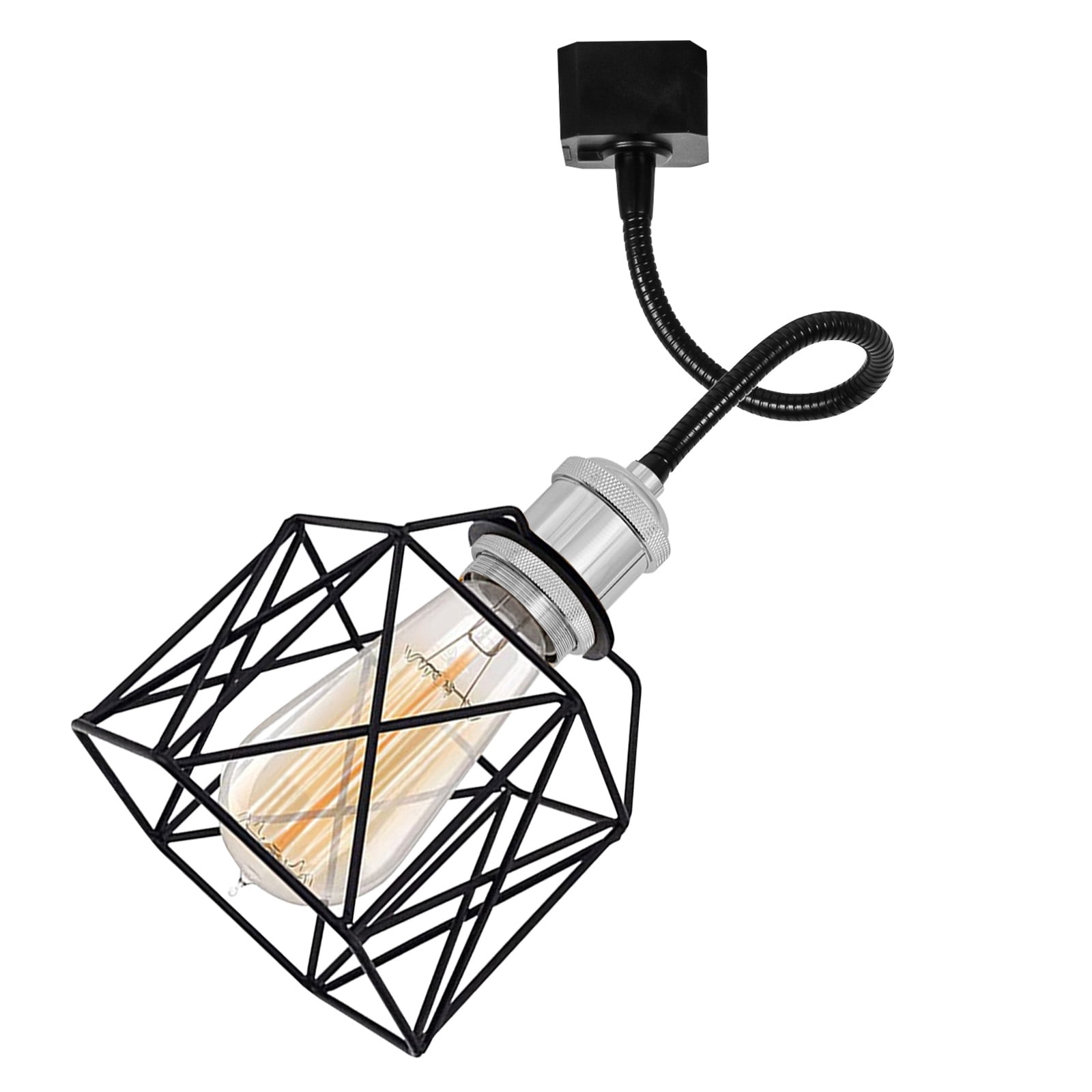 Kiven J Track Pendant Lightning, 1 Light Industrial J Track Light Heads