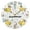 Gold, variant on Summer Theme Ducks Leaves Bubbles Round Wall Clock Silent Analog Battery Operated Black Pointer Home Decor 9.84" Diameter