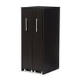 thumbnail image 6 of Baxton Studio Lindo Dark Brown Wood Bookcase with Two Pulled-out Doors Shelving Cabinet, 6 of 6