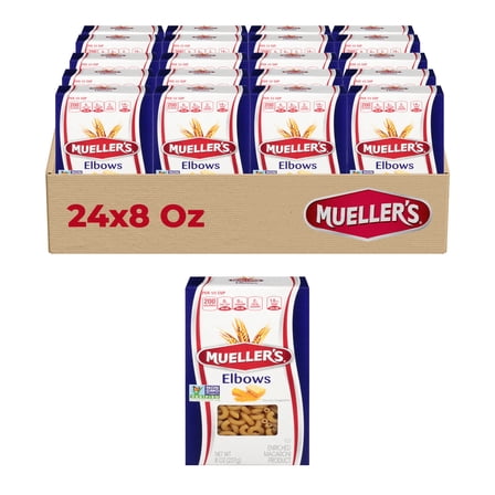 Mueller’s Elbow Macaroni (24-Pack, 8 oz Each) – A classic pasta shape perfect for mac and cheese, pasta salads, and hearty casseroles.
