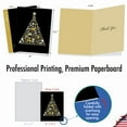 thumbnail image 2 of The Best Card Company 20 Assorted Christmas Notecards Box Set 4 x 5.12 Inch with Envelopes (10 Designs, 2 Each) Golden Holidays AM6723XSG-B2x10, 2 of 6