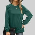 thumbnail image 7 of STETMN Casual Round Neck Tops for Women Lightweight Long Sleeve Plain Shirt Fall Basic Layer T-shirt, 7 of 7
