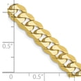 thumbnail image 2 of Auriga Fine Jewelry 10K Yellow Gold 6.75mm Flat Beveled Curb Anklet 9" for Women, 2 of 6