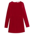 thumbnail image 6 of IWRICH Square Neck Wedding Dresses for Brides Long Sleeve Velvet Short Bridal Gowns with Pockets Red M, 6 of 6