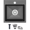thumbnail image 4 of Drop-in Kitchen Sink Single Bowl  Stainless Steel Kitchen Sink Handmade  Inches Deep Top-Mount Kitchen Sink with Hole, 4 of 6