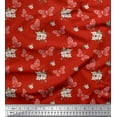 thumbnail image 1 of Soimoi Modal Satin Fabric Leaves,Floral & Butterfly Print Fabric by the Yard 42 Inch Wide, 1 of 3