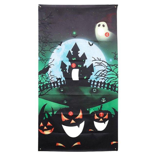 Kit de juego de lanzamiento de bolsas de frijoles para Halloween, pancarta colgante, juegos de fiesta, decoraciones de juguetes Estilo 1