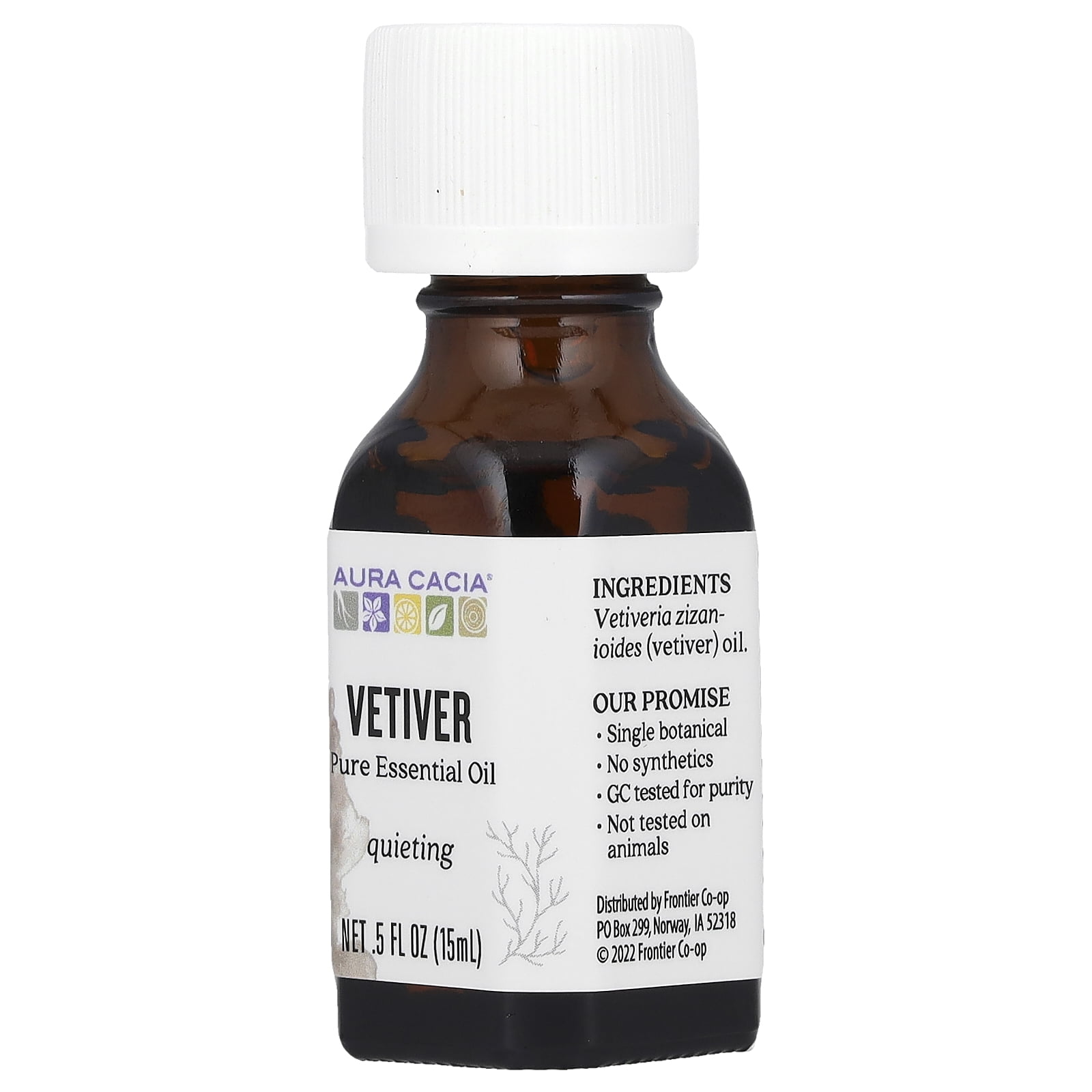 Aura Cacia Vetiver Essential Oil .5 oz.