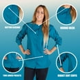 thumbnail image 4 of Women's Warm Up Medical Scrub Jacket (Teal, 5X-Large), 4 of 7