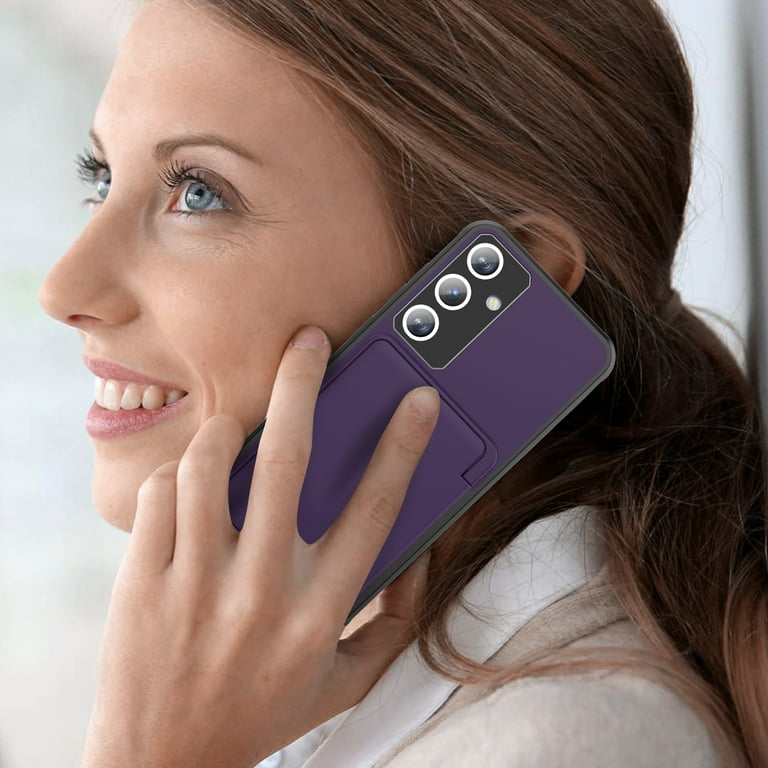for Cute Galaxy S24 Case for Women with Credit Card Holder