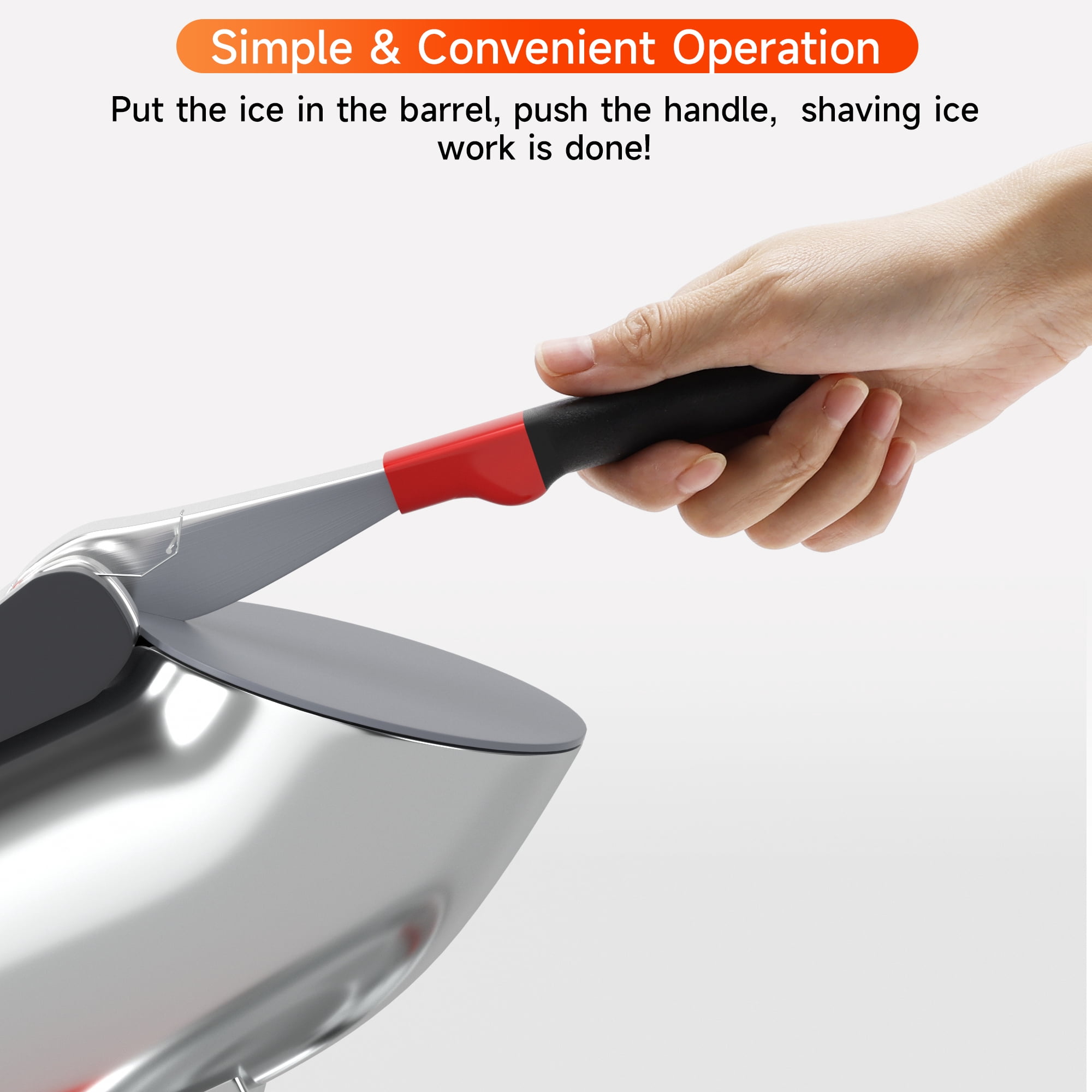 Electric Ice Crusher Machine 300W Shaver Shaved Ice Snow Cone Maker 143lbs Ora
