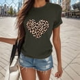 thumbnail image 2 of HCYSFG Cheetah Print Tops For Women Leopard Print T Shirts Crewneck Short Sleeve Heart Graphic Relaxed Fit Pullover Tees, 2 of 9