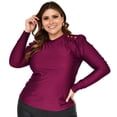 thumbnail image 4 of Blusa de satín Roman Fashion/Tallas Extras, 1802 (Vino) vino 42 Roman Fashion BL-GR-1802-VINO, 4 of 7