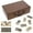Walnut, variant on WE Games Double 9 Dominoes in Wooden Treasure Box, Ivory Color