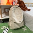 thumbnail image 2 of Aesthetic Backpack Cute Backpack School Supplies Laptop Bag for Women Students Solid Color, 2 of 6