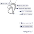 thumbnail image 2 of Vir Jewels 1/3 CTTW Diamond Double Heart Pendant Necklace 14K White Gold with 18 Inch Chain, 2 of 4