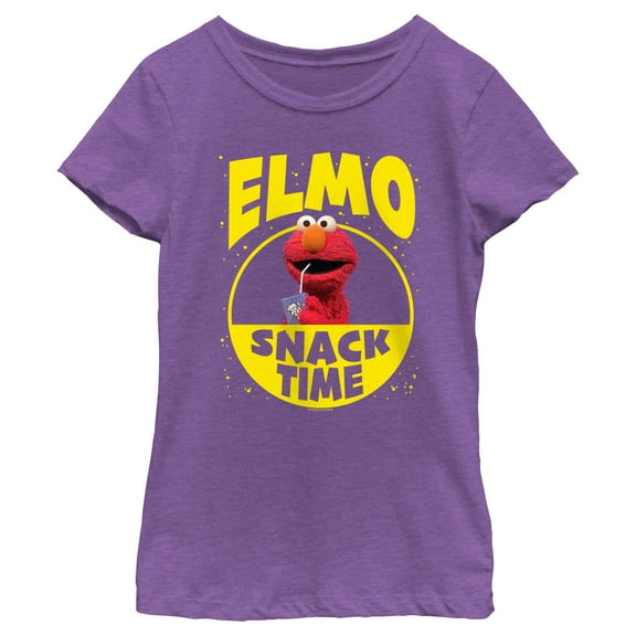 Girl's Sesame Street Elmo Snack Time  Graphic T-Shirt