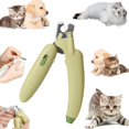thumbnail image 1 of LAICAIW Pet Anti-Bleeding Nail Clippers for Beginner, Splashproof Nail Grinder Pet Nail Clippers with Led Blood Line Light, Mini Pet Nail Clipper, Pet Nail Trimmer (Banana Green), 1 of 7